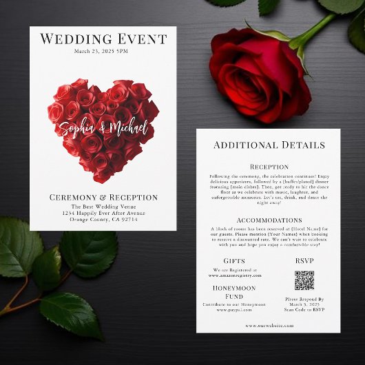 Invitation Couverture de Magazine de Mariage Tout en Un