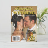 Invitation Couverture de magazine de parties scintillantes (Debout devant)