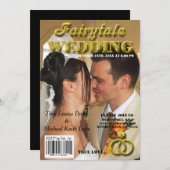 Invitation Couverture de magazine de parties scintillantes (Devant / Derrière)