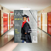 Invitation Couverture de magazine de remise des diplômes de m