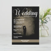 Invitation Couverture de magazine | Enregistrez la date de ma (Debout devant)