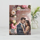 Invitation Couverture de Magazine Glamour Mariage (Debout devant)