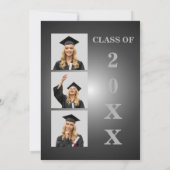 Invitation Couverture de magazine Graduation Noir (Dos)