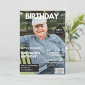Invitation Couverture de magazine moderne pour lui Photo 88e  (Debout devant)