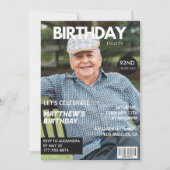 Invitation Couverture de magazine moderne pour lui Photo 92e (Devant)