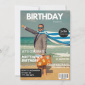 Invitation Couverture de magazine moderne pour son 34e annive (Devant)