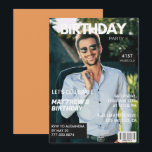 Invitation Couverture de magazine moderne pour son 41e annive<br><div class="desc">Invitation Couverture de magazine moderne pour son 41e anniversaire</div>