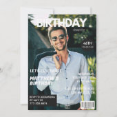 Invitation Couverture de magazine moderne pour son 46e annive (Devant)