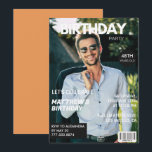 Invitation Couverture de magazine moderne pour son 48e annive<br><div class="desc">Invitation Couverture de magazine moderne pour son 48e anniversaire</div>