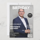 Invitation Couverture de magazine moderne pour son 59e annive (Devant)