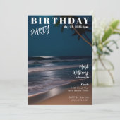 Invitation Couverture de magazine Moonlight Beach Anniversair (Debout devant)