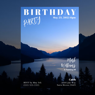 Invitation Couverture de magazine paysage Anniversaire
