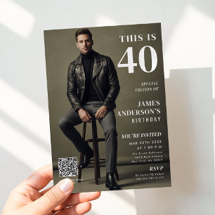 Invitation Couverture de magazine photo personnalisée pour ca