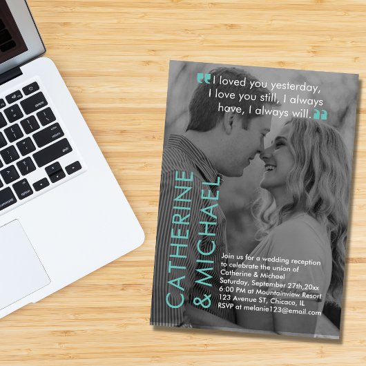 Invitation Couverture de magazine Photo sombre Moderne Minima