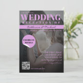 Invitation Couverture de magazine photo sombre tendance (Debout devant)