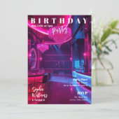 Invitation Couverture de magazine pour fête d'anniversaire (Debout devant)