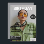 Invitation Couverture de magazine Stylish pour sa photo 34e a<br><div class="desc">Couverture de magazine Stylish pour sa photo 34e anniversaire Invitation</div>