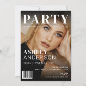 Invitation Couverture de magazine tendance | Anniversaire (Devant)