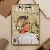 Invitation Couverture de magazine tendance | Fête d'anniversa