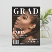 Invitation Couverture de magazine tendance | Fête de fin d'ét (Debout devant)