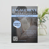 Invitation Couverture de magazine tendance photo sombre engag (Debout devant)