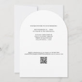 Invitation Couverture de mariage de disque vinyle rétro (Dos)
