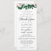 Invitation Couverture de table verte florale à l'aquarelle Me (Devant / Derrière)