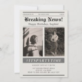 Invitation Couverture du journal d'anniversaire personnalisé (Dos)