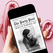 Invitation Couverture du journal d'anniversaire personnalisé