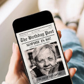 Invitation Couverture du journal d'anniversaire personnalisé