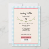 Invitation Couverture du livre pour filles des Prairies Anniv (Dos)