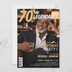 Invitation Couverture du magazine 70 et Legendary Men pour 70