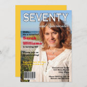 Invitation Couverture du magazine 70e anniversaire de fête In (Devant / Derrière)