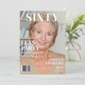 Invitation Couverture du magazine à la mode | Fête des 60 ans (Debout devant)