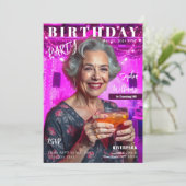 Invitation Couverture du magazine Anniversaire (Debout devant)
