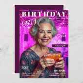 Invitation Couverture du magazine Anniversaire (Devant / Derrière)