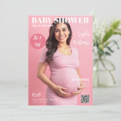 Invitation Couverture du magazine baby shower (Debout devant)