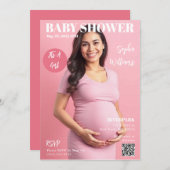Invitation Couverture du magazine baby shower (Devant / Derrière)