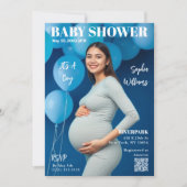 Invitation Couverture du magazine baby shower (Devant)