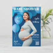 Invitation Couverture du magazine baby shower (Debout devant)