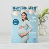 Invitation Couverture du magazine baby shower (Debout devant)