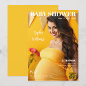 Invitation Couverture du magazine baby shower (Devant / Derrière)