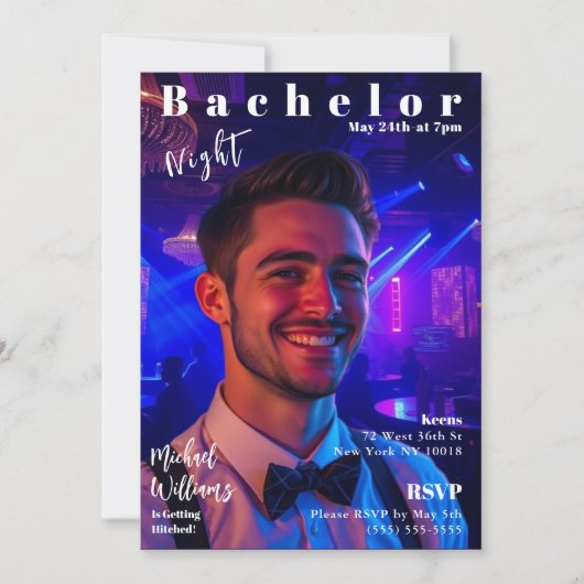 Invitation Couverture du magazine Bachelor Night (Devant)