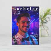 Invitation Couverture du magazine Bachelor Night (Debout devant)