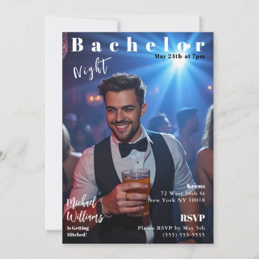 Invitation Couverture du magazine Bachelor Night (Devant)