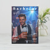 Invitation Couverture du magazine Bachelor Night (Debout devant)