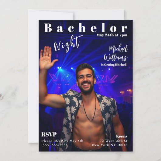 Invitation Couverture du magazine Bachelor Night (Devant)