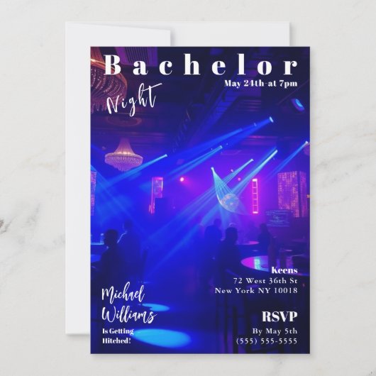 Invitation Couverture du magazine Bachelor Night (Devant)