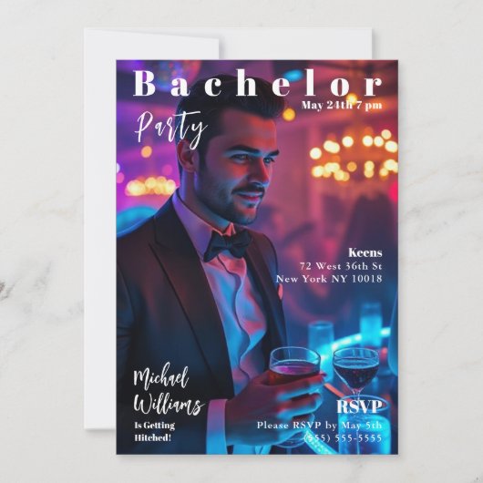 Invitation Couverture du magazine Bachelor Party (Devant)