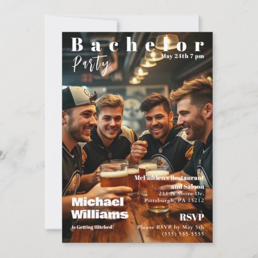 Invitation Couverture du magazine Bachelor Party (Devant)